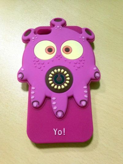Лот: 3497899. Фото: 1. Чехол iphone 5/5s 3D Monster розовый... Чехлы, бамперы