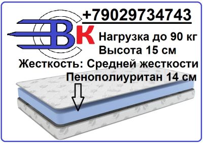 Лот: 24616056. Фото: 1. Матрас Беспружинный Кевин 80х180... Матрасы