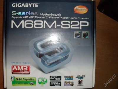 Лот: 1497713. Фото: 1. Gigabyte GA-M68M-S2P Soc-AM2 GF-7025-630... Материнские платы