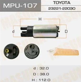 Лот: 11199189. Фото: 1. Бензонасос Masuma; Toyota/ nze121... Топливная система