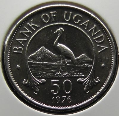Лот: 11605310. Фото: 1. Уганда монета 50 центов 1976 год. Африка