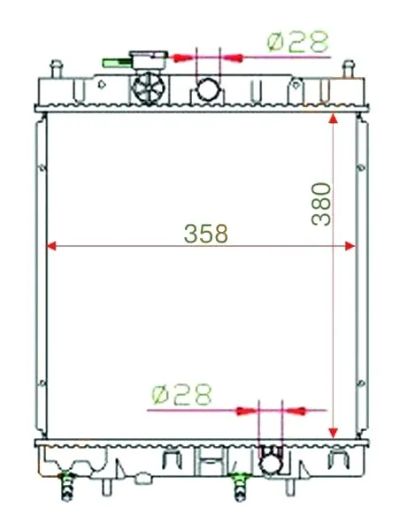 Лот: 3726991. Фото: 1. Радиатор nissan march/micra (92-02... Двигатель и элементы двигателя