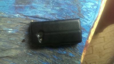 Лот: 5808391. Фото: 1. Чехол кожаный черный HTC One mini... Чехлы, бамперы