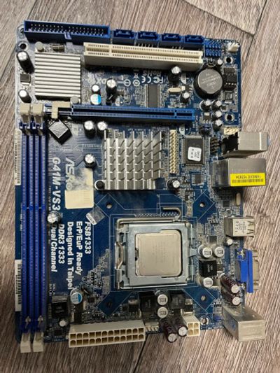 Лот: 19372581. Фото: 1. Материнская плата AsRock G41M-VS3... Комплекты запчастей
