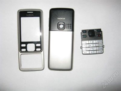 Лот: 240611. Фото: 1. Корпус с кнопками 6300 silver... Защитные стёкла, защитные плёнки