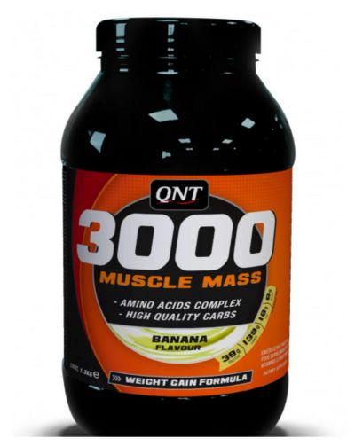Лот: 15273329. Фото: 1. Гейнер QNT "muscul mass 3000... Спортивное питание, витамины