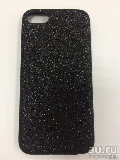 Лот: 12985149. Фото: 1. Чехол iPhone 7/ 8 Блестки Черный... Чехлы, бамперы