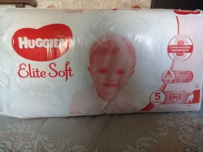 Лот: 19867132. Фото: 1. Подгузники Huggies Elite Soft. Детская гигиена