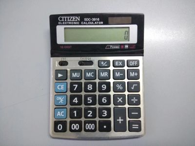 Лот: 10965952. Фото: 1. Калькулятор Citizen SDC-3916... Калькуляторы