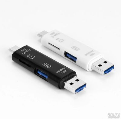 Лот: 13413911. Фото: 1. 2-в-1 Кард-ридер MicroSD/USB переходник... Картридеры