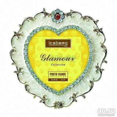 Лот: 11950637. Фото: 1. Фоторамка металлическая 8х8см. Фоторамки, фотоальбомы