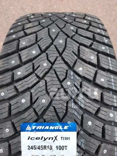 Лот: 24123289. Фото: 1. Зимняя резина 245/45 R-18 "Triangle... Шины
