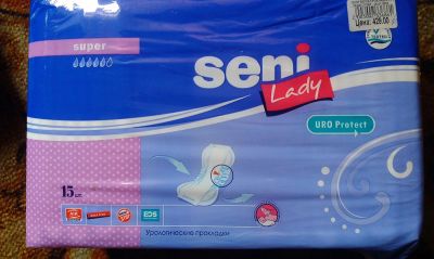 Лот: 6114323. Фото: 1. урологические прокладки seni lady. Антисептики, защитные средства, медицинские маски