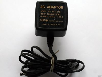 Лот: 15618102. Фото: 1. AC adaptor(12Vх1,25А). Зарядные устройства, блоки питания для бытовой техники