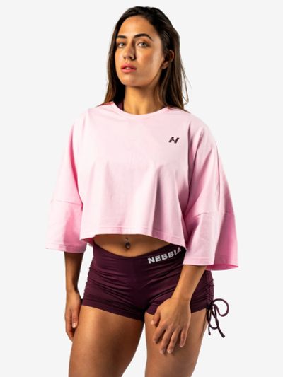 Лот: 25734599. Фото: 1. Футболка укороченная женская Oversized... Другое (спортивная одежда)