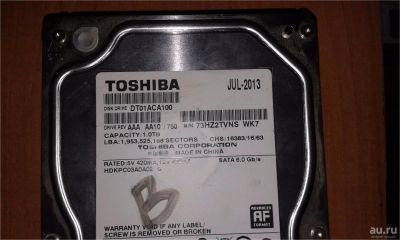 Лот: 10392612. Фото: 1. Жёсткий диск Toshiba 1000Gb. Жёсткие диски (HDD)