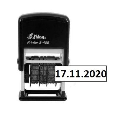 Лот: 14026464. Фото: 1. SHINY S-400 (4 мм) - мини-датер... Печати, штампы, оснастки