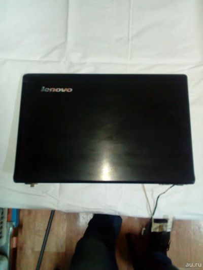 Лот: 13481759. Фото: 1. Крышка матрицы Lenovo G570 с шарнирами. Корпуса, блоки питания
