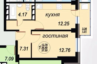 Лот: 7705646. Фото: 1. 1-комн. в Кленовом дворике на... Квартиры, студии