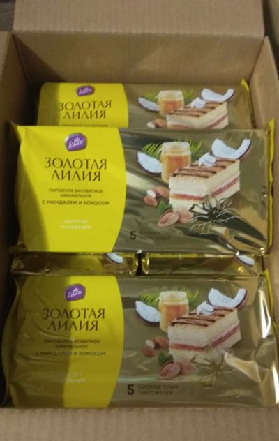 Лот: 21178670. Фото: 1. пирожное бисквитное миндаль кокос... Торты, пирожные