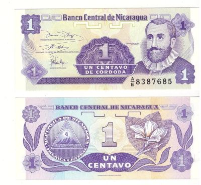 Лот: 9993928. Фото: 1. Никарагуа - 1 Сентаво 1991 UNC. Америка