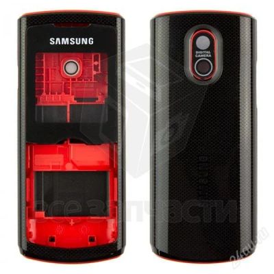 Лот: 2387555. Фото: 1. Корпус Samsung E2120/E2121 Черно-красный... Корпуса, клавиатуры, кнопки