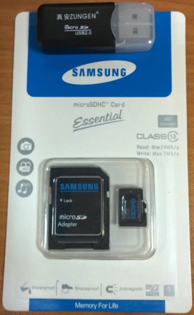 Лот: 4739894. Фото: 1. Micro SD 64Gb + Переходник на... Карты памяти