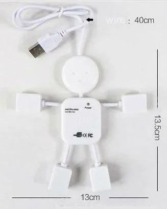 Лот: 6411231. Фото: 1. USB - Хаб на 4 порта Human белый... USB хабы