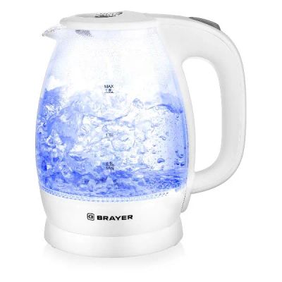 Лот: 24448454. Фото: 1. Электрический чайник Brayer BR1013WH. Чайники, кофемашины, кулеры
