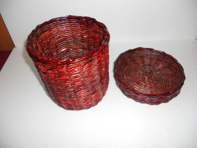 Лот: 8239527. Фото: 1. шкатулка. Плетение из лозы, лыка, бересты