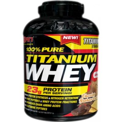 Лот: 7628345. Фото: 1. Протеин San Titanium whey 2.27... Спортивное питание, витамины