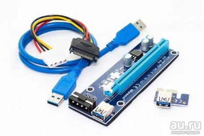 Лот: 13707343. Фото: 1. Райзер (Riser) PCI-E 1x-16x ver... Шлейфы, кабели, переходники