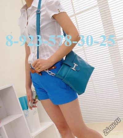 Лот: 4102433. Фото: 1. Новая бирюзовая сумка Hermes из... Сумки