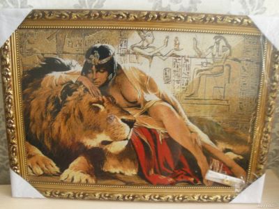 Лот: 3957954. Фото: 1. гобелен Клеопатра со львом. Произведения