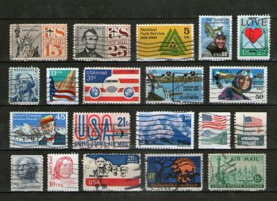 Лот: 19617859. Фото: 1. Лот марок США. В коллекцию. Марки