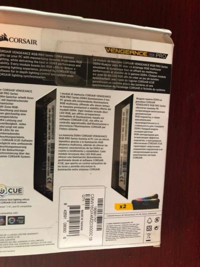 Лот: 13995692. Фото: 1. Corsair ddr4 16gb 2x8gb 3000Mhz. Оперативная память