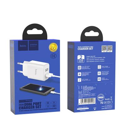 Лот: 21513993. Фото: 1. СЗУ с выходом USB Hoco C62A (2... Зарядные устройства, блоки питания, адаптеры сетевые для смартфонов