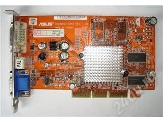 Лот: 144932. Фото: 1. AGP / ATI Radeon / ASUS 128 MB... Видеокарты