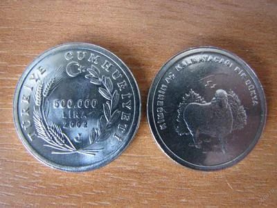 Лот: 3644810. Фото: 1. Турция 500000 лир 2002 года. Овца... Азия