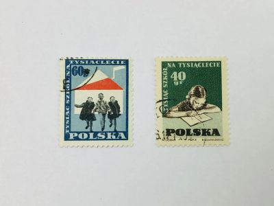 Лот: 23964352. Фото: 1. 1000 школ на 1000-летие Польши... Марки