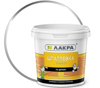 Лот: 12930321. Фото: 1. Шпатлевка Лакра по дереву Белый... Краски, лаки, растворитель