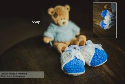 Лот: 4838929. Фото: 1. Вязаные пинетки ручной работы... Пинетки