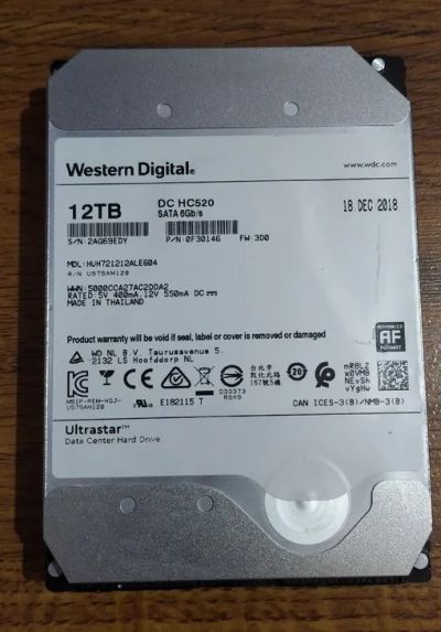 Лот: 24557766. Фото: 1. 12 терабайт WD HUH721212ALE604... Жёсткие диски (HDD)