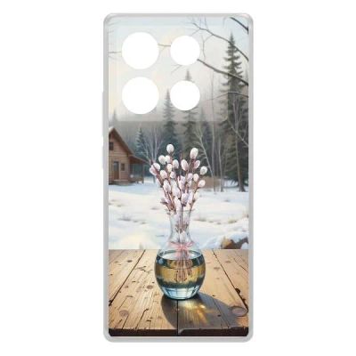 Лот: 25134781. Фото: 1. Чехол Krutoff Clear Case "Верба... Чехлы, бамперы