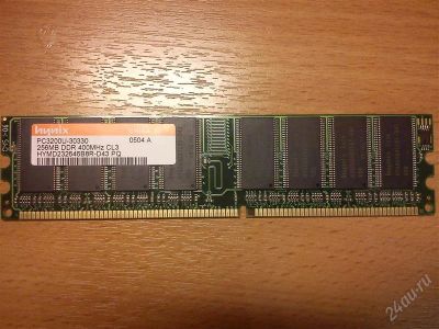 Лот: 1061037. Фото: 1. Hynix PC3200U-30330 256 MB DDR... Оперативная память