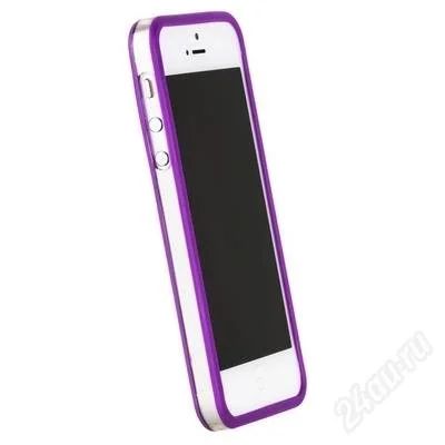 Лот: 2385750. Фото: 1. Бампер GRIFFIN для iPhone 5 фиолетовый... Чехлы, бамперы