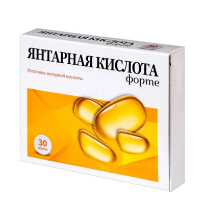 Лот: 24697923. Фото: 1. Янтарная кислота форте таб п о... Лекарства