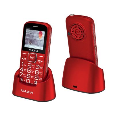 Лот: 25021394. Фото: 1. Сотовый Maxvi B5ds Red 2sim/2... Кнопочные мобильные телефоны