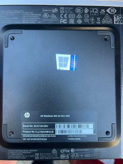Лот: 24387896. Фото: 1. Hp elitedesk 800 g3 mini. Компьютеры в сборе