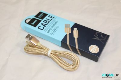 Лот: 15200221. Фото: 1. Кабель Hoco X2 knitted Charging... Дата-кабели, переходники